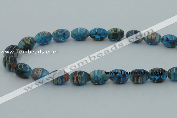 CLG617 3PCS 16 inches 10*16mm rice lampwork glass beads wholesale