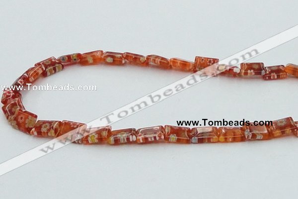 CLG618 5PCS 16 inches 8*10mm rectangle lampwork glass beads wholesale