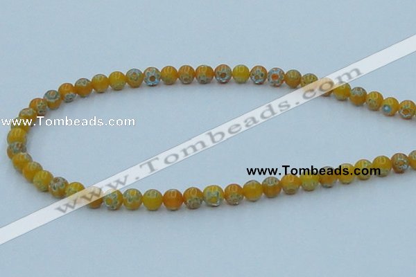 CLG623 10PCS 16 inches 6mm round lampwork glass beads wholesale