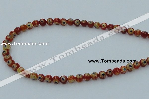 CLG626 10PCS 16 inches 6mm round lampwork glass beads wholesale