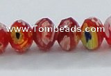 CLG63 15 inches 8*10mm faceted rondelle handmade lampwork beads