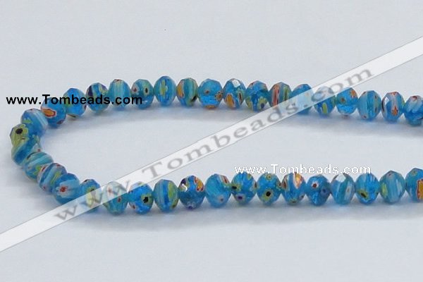 CLG65 15 inches 8*10mm faceted rondelle handmade lampwork beads