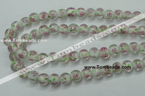 CLG750 15.5 inches 10mm round lampwork glass beads wholesale