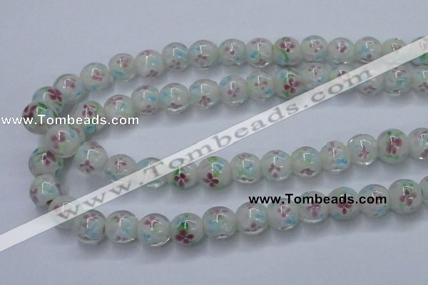 CLG751 15.5 inches 10mm round lampwork glass beads wholesale