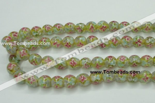 CLG756 15.5 inches 10mm round lampwork glass beads wholesale