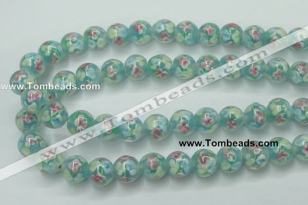 CLG758 15 inches 12mm round lampwork glass beads wholesale