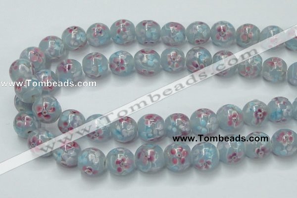 CLG759 15 inches 12mm round lampwork glass beads wholesale