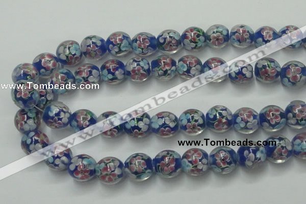 CLG762 15 inches 12mm round lampwork glass beads wholesale