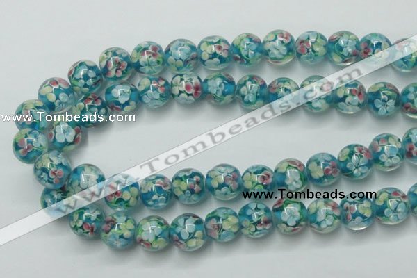 CLG763 15 inches 12mm round lampwork glass beads wholesale