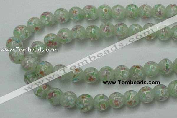 CLG764 15 inches 12mm round lampwork glass beads wholesale