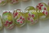 CLG770 14.5 inches 8*12mm rondelle lampwork glass beads wholesale