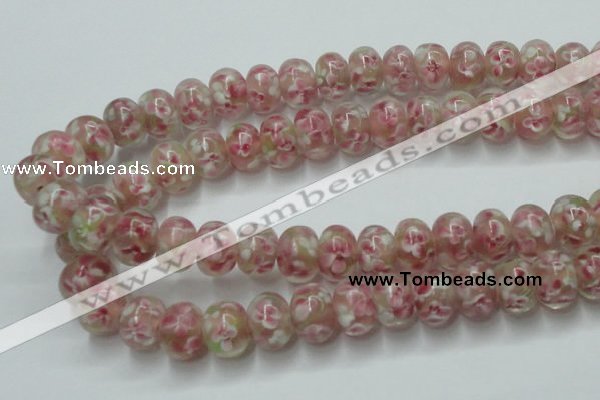 CLG771 14.5 inches 8*12mm rondelle lampwork glass beads wholesale