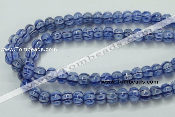 CLG775 14 inches 8*12mm rondelle lampwork glass beads wholesale