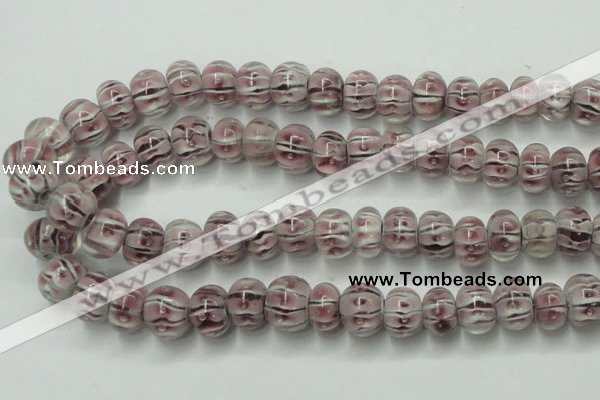 CLG777 14 inches 8*12mm rondelle lampwork glass beads wholesale