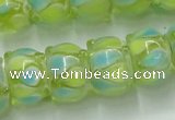 CLG783 14 inches 8*12mm rondelle lampwork glass beads wholesale