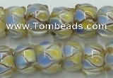 CLG784 14 inches 8*12mm rondelle lampwork glass beads wholesale