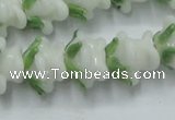 CLG796 15.5 inches 11*13mm rose lampwork glass beads wholesale