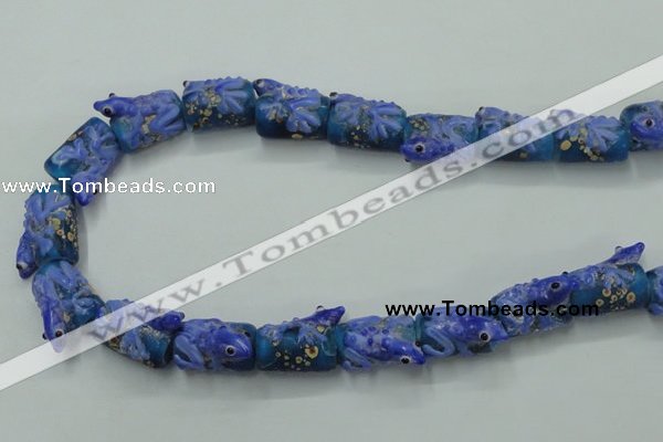 CLG797 15.5 inches 12*18mm cylinder lampwork glass beads wholesale