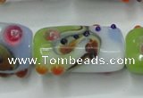 CLG804 15 inches 14*24mm rectangle lampwork glass beads wholesale