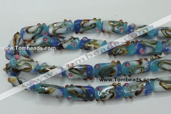 CLG805 15 inches 14*24mm rectangle lampwork glass beads wholesale