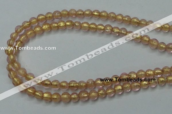 CLG830 12 inches 6mm round lampwork glass beads wholesale