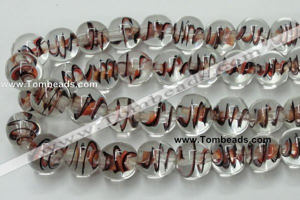 CLG853 15.5 inches 18mm round lampwork glass beads wholesale