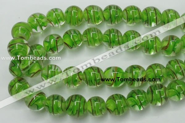 CLG855 15.5 inches 18mm round lampwork glass beads wholesale