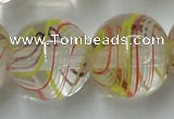 CLG856 15.5 inches 18mm round lampwork glass beads wholesale