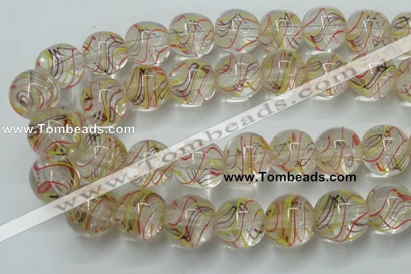 CLG856 15.5 inches 18mm round lampwork glass beads wholesale