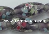 CLG871 15.5 inches 10*20mm rice lampwork glass beads wholesale