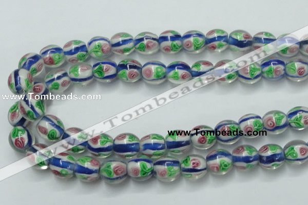 CLG875 15.5 inches 12mm round lampwork glass beads wholesale