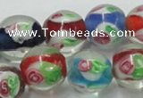 CLG876 15.5 inches 12mm round lampwork glass beads wholesale