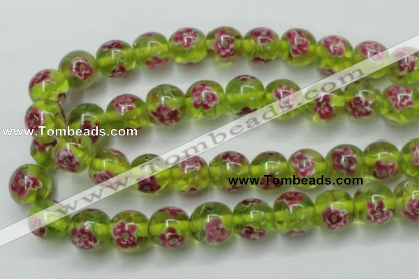 CLG877 14 inches 14mm round lampwork glass beads wholesale