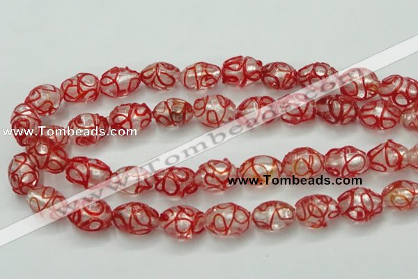 CLG880 2PCS 16 inches 12*18mm oval lampwork glass beads wholesale