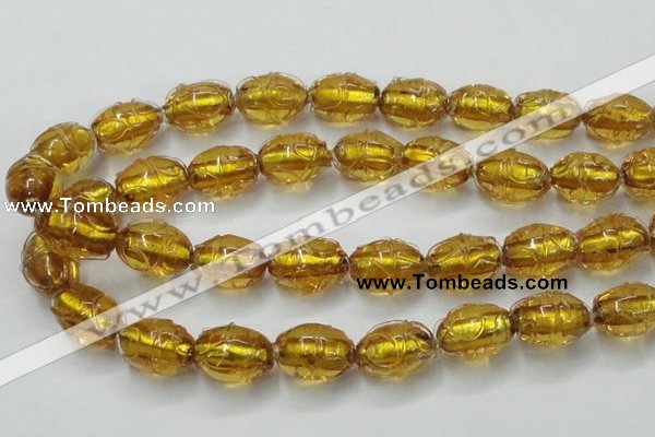 CLG882 2PCS 16 inches 12*18mm oval lampwork glass beads wholesale