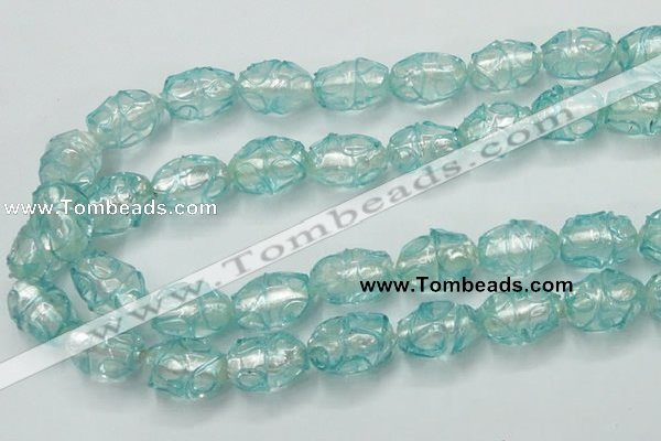 CLG883 2PCS 16 inches 12*18mm oval lampwork glass beads wholesale