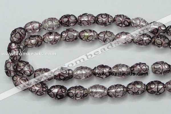 CLG885 2PCS 16 inches 12*18mm oval lampwork glass beads wholesale