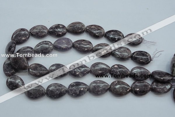 CLI06 15.5 inches 18*25mm teardrop natural lilac jasper beads wholesale