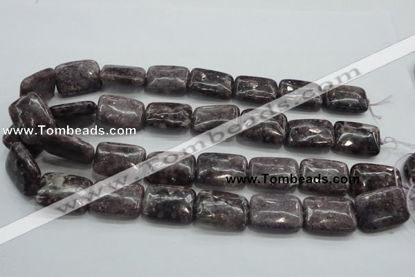 CLI07 15.5 inches 18*25mm rectangle natural lilac jasper beads wholesale