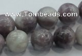 CLI55 15.5 inches 14mm round natural lilac jasper beads wholesale