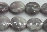 CLI56 15.5 inches 20mm flat round natural lilac jasper beads wholesale