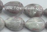 CLI60 15.5 inches 18*25mm teardrop natural lilac jasper beads wholesale