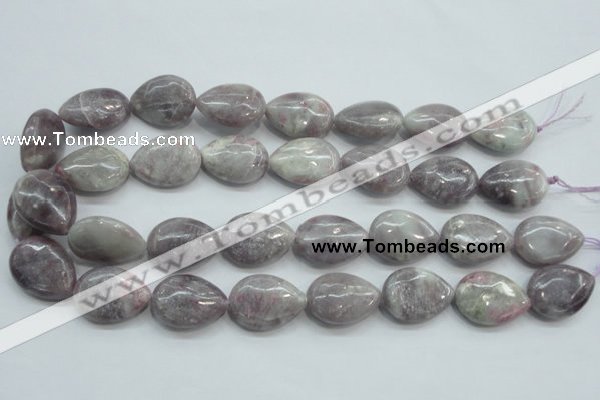 CLI60 15.5 inches 18*25mm teardrop natural lilac jasper beads wholesale