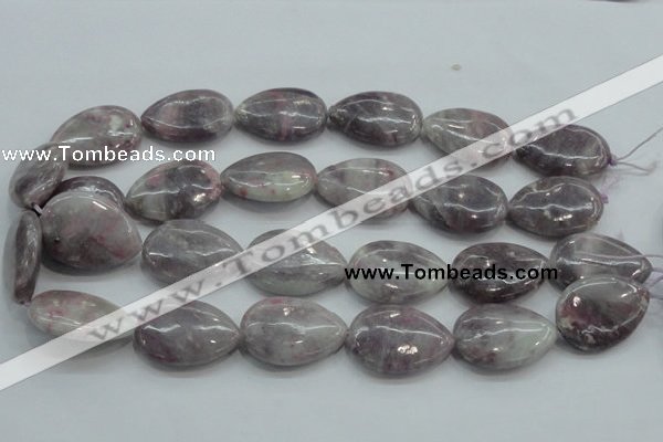 CLI61 15.5 inches 22*30mm teardrop natural lilac jasper beads wholesale