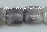 CLI62 15.5 inches 20*20mm square natural lilac jasper beads wholesale