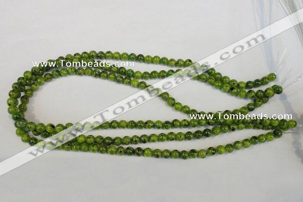 CLJ210 15.5 inches 6mm round dyed sesame jasper beads wholesale