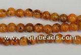 CLJ211 15.5 inches 6mm round dyed sesame jasper beads wholesale