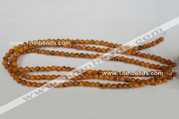 CLJ211 15.5 inches 6mm round dyed sesame jasper beads wholesale