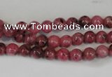 CLJ212 15.5 inches 6mm round dyed sesame jasper beads wholesale