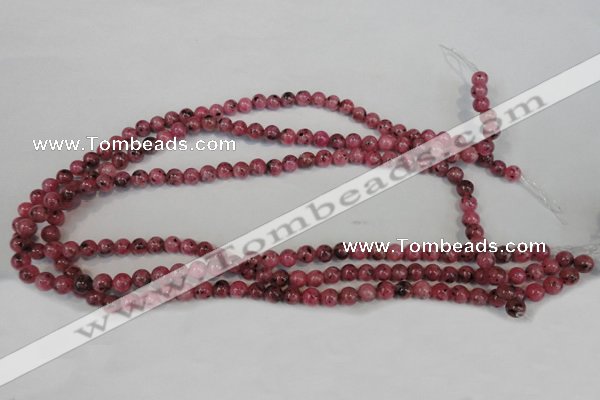 CLJ212 15.5 inches 6mm round dyed sesame jasper beads wholesale